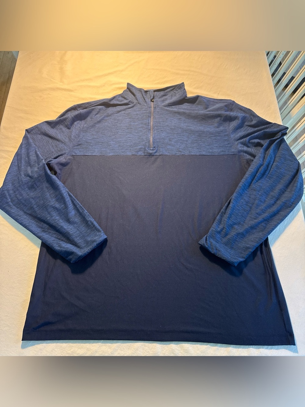 GAP Fit Navy Knit Performance quarter zip XXL Mens active